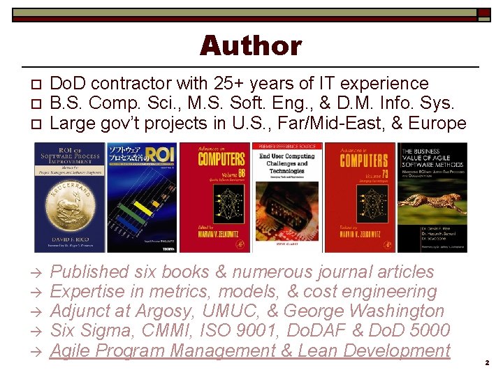 Author o o o à à à Do. D contractor with 25+ years of