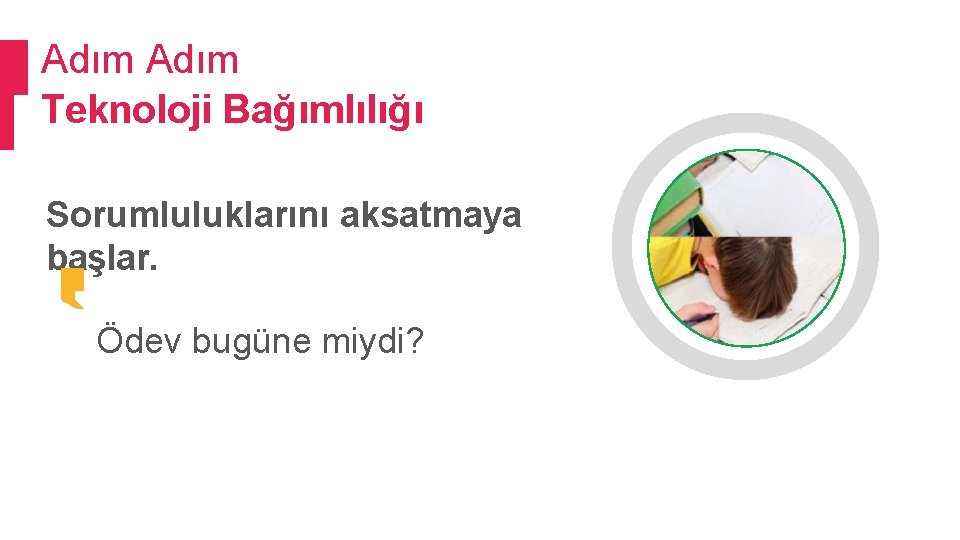 Adım Teknoloji Bağımlılığı Sorumluluklarını aksatmaya başlar. Ödev bugüne miydi? 