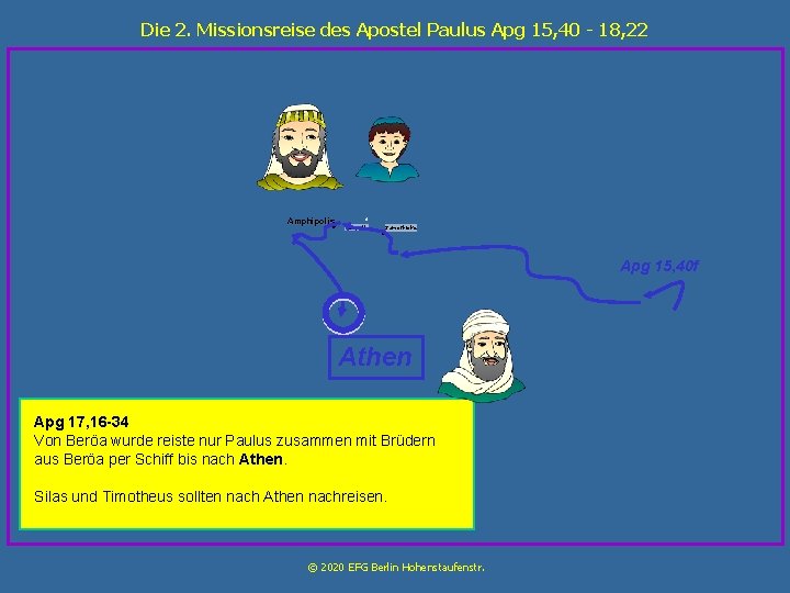 Die 2. Missionsreise des Apostel Paulus Apg 15, 40 - 18, 22 • Amphipolis