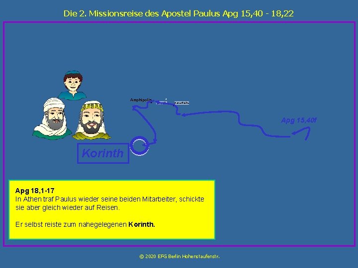 Die 2. Missionsreise des Apostel Paulus Apg 15, 40 - 18, 22 • Amphipolis