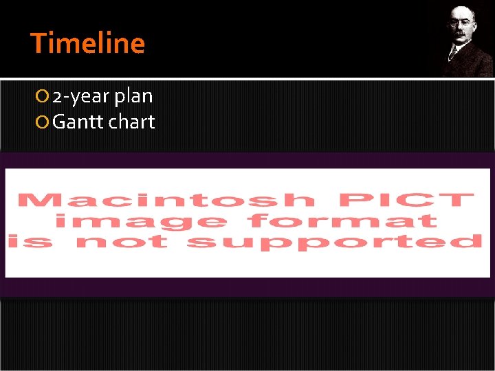 Timeline 2 -year plan Gantt chart 