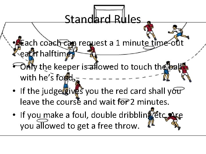 Standard Rules • Each coach can request a 1 minute time-out each halftime. •