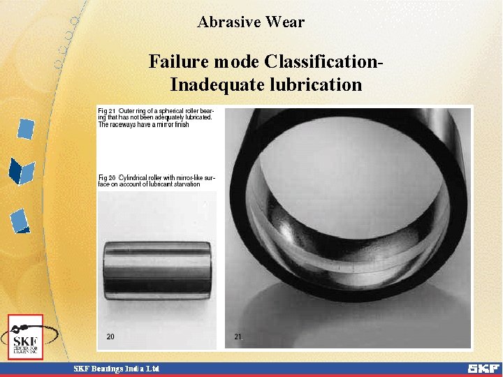 Abrasive Wear Failure mode Classification. Inadequate lubrication 