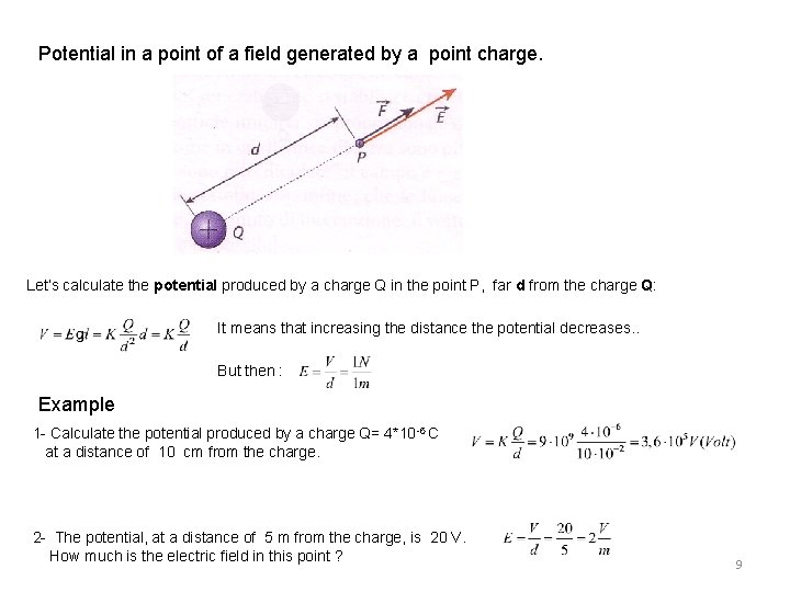 Potential in a point of a field generated by a point charge. Let’s calculate