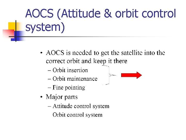 AOCS (Attitude & orbit control system) 