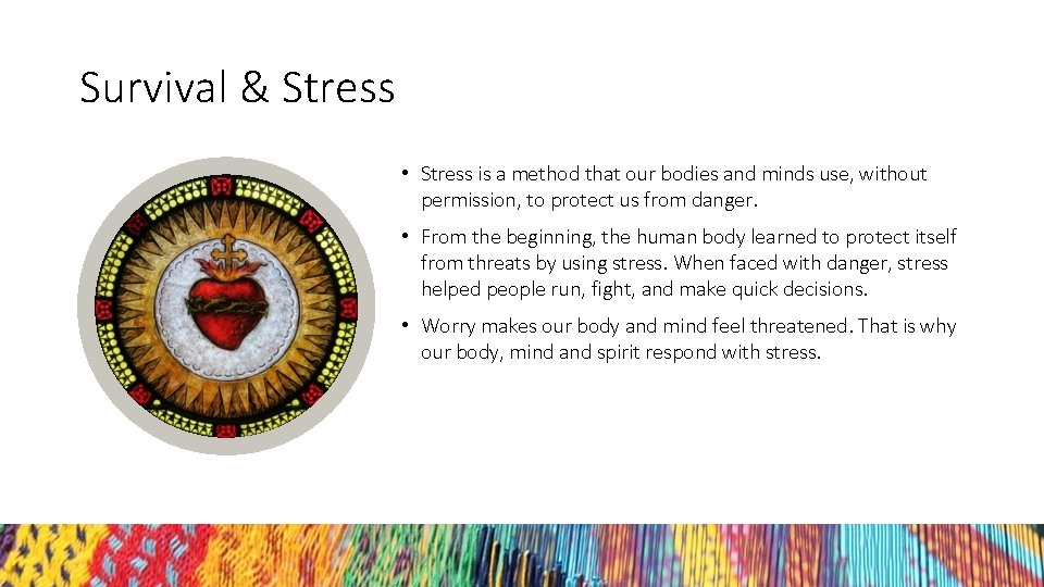 Survival & Stress • Stress is a method that our bodies and minds use,