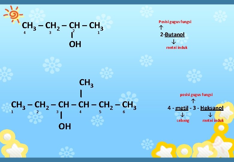 CH 3 – CH 2 – CH 3 2 4 3 Posisi gugus fungsi