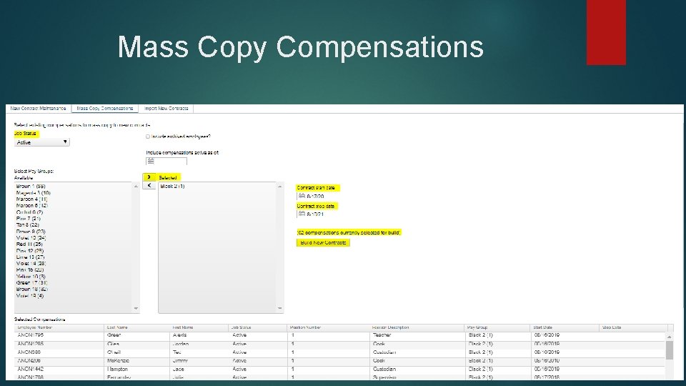 Mass Copy Compensations 