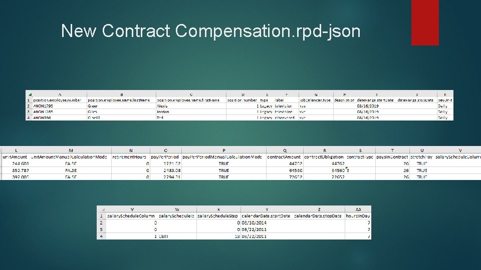 New Contract Compensation. rpd-json 