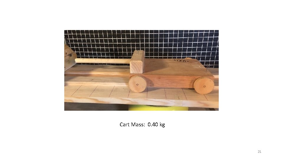 Cart Mass: 0. 40 kg 21 