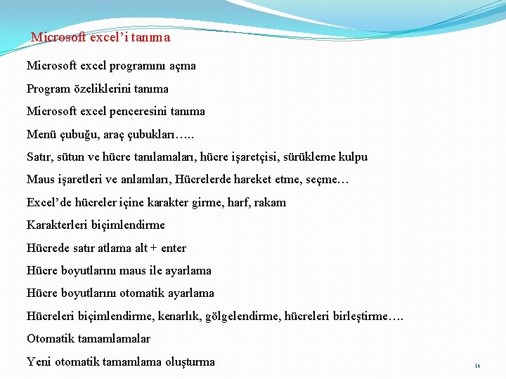 Microsoft excel’i tanıma Microsoft excel programını açma Program özeliklerini tanıma Microsoft excel penceresini tanıma