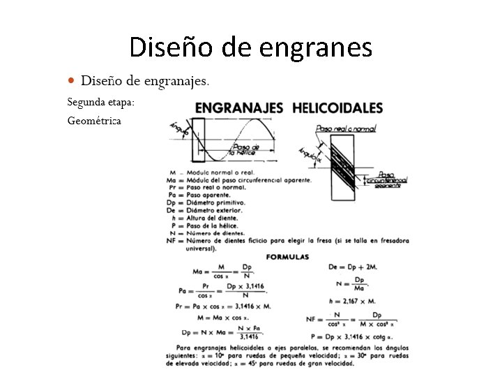 Diseño de engranes 