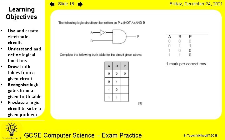 Learning Objectives • • • Slide 18 Friday, December 24, 2021 Use and create Learning Objectives • • • Slide 18 Friday, December 24, 2021 Use and create