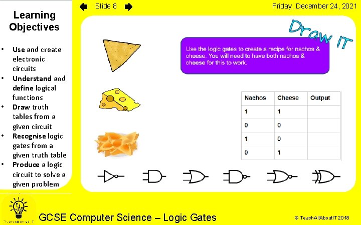 Learning Objectives • • • Slide 8 Friday, December 24, 2021 Use and create Learning Objectives • • • Slide 8 Friday, December 24, 2021 Use and create