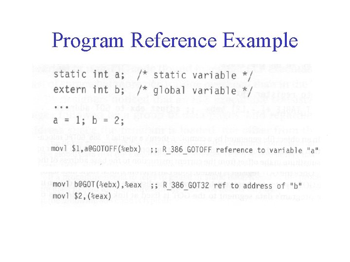 Program Reference Example 