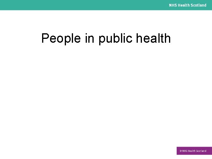 People in public health 