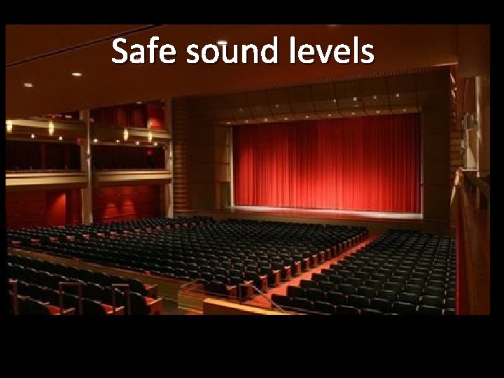 Safe sound levels 