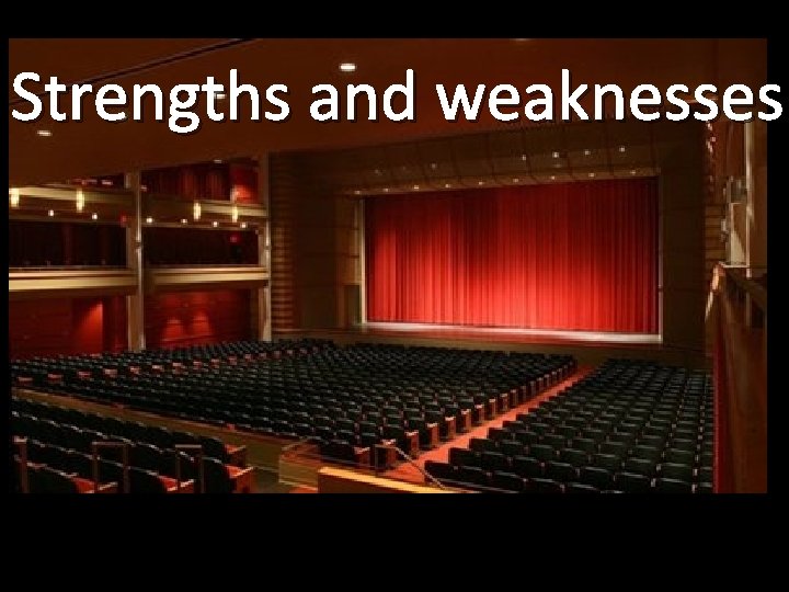 Strengths and weaknesses 