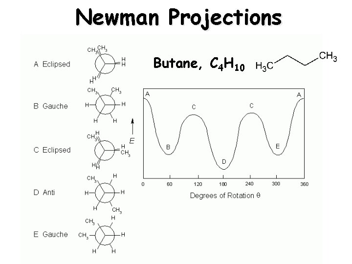 Newman Projections Butane, C 4 H 10 Newman Projections Butane, C 4 H 10