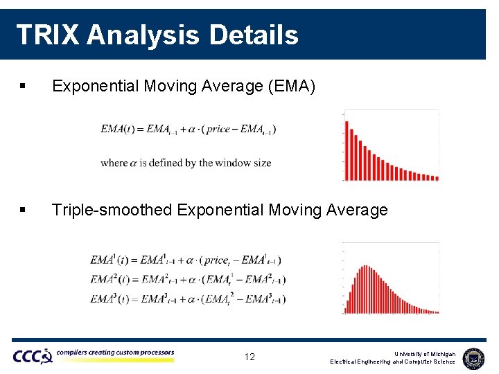 TRIX Analysis Details § Exponential Moving Average (EMA) § Triple-smoothed Exponential Moving Average 12