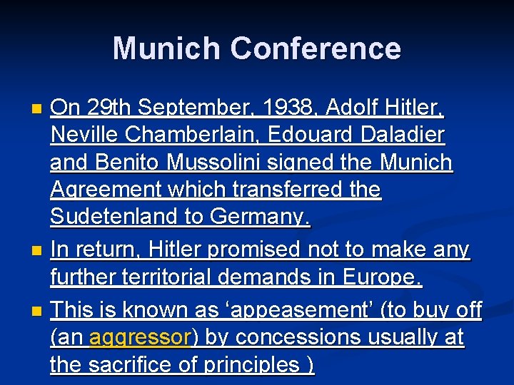 Munich Conference On 29 th September, 1938, Adolf Hitler, Neville Chamberlain, Edouard Daladier and