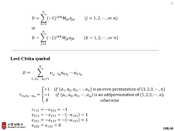 33 Levi-Civita symbol EMLAB 
