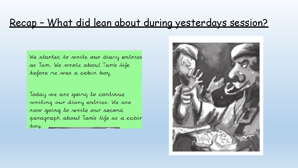 Recap – What did lean about during yesterdays session? 