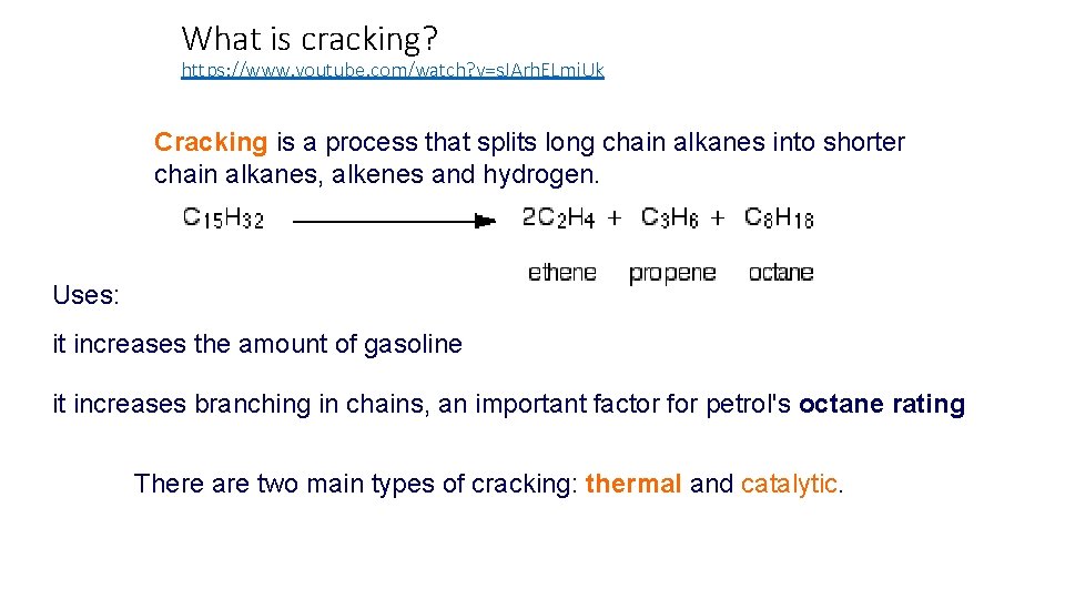 What is cracking? https: //www. youtube. com/watch? v=s. JArh. ELmi. Uk Cracking is a