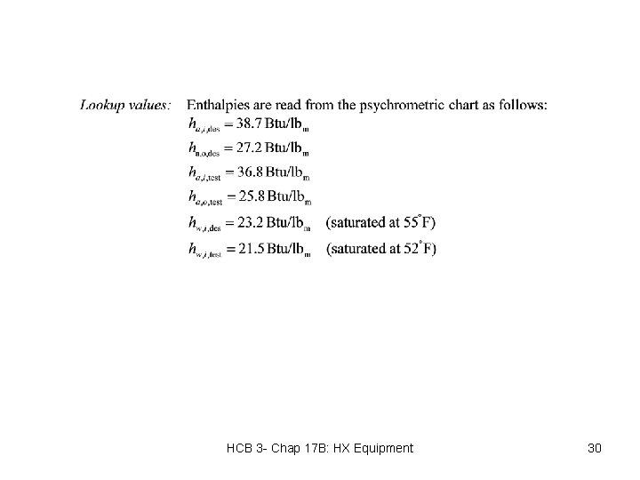 HCB 3 - Chap 17 B: HX Equipment 30 