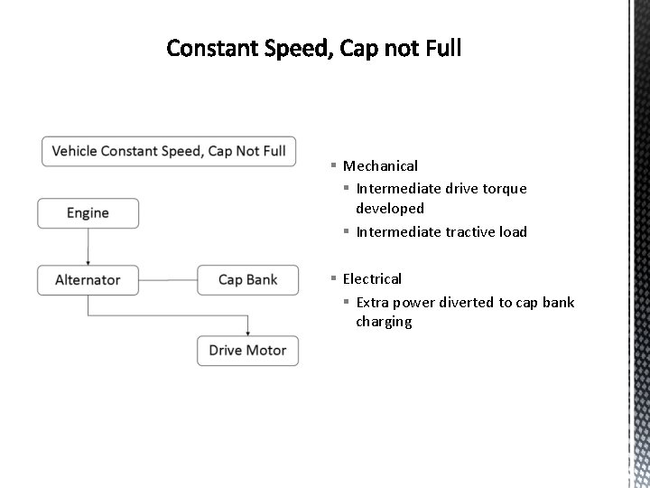 § Mechanical § Intermediate drive torque developed § Intermediate tractive load § Electrical §