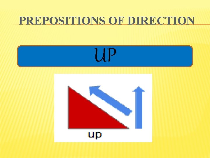 PREPOSITIONS OF DIRECTION UP 