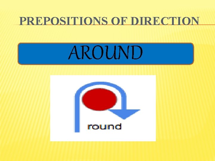 PREPOSITIONS OF DIRECTION AROUND 