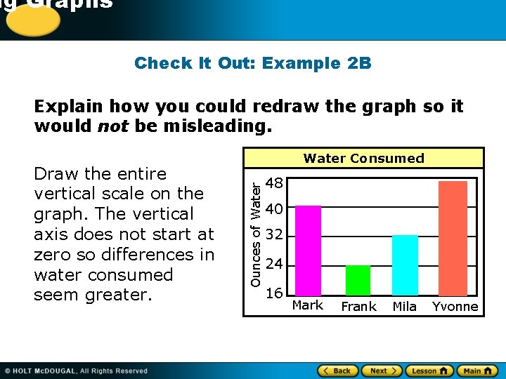10 Graphs ng Check It Out: Example 2 B Explain how you could redraw