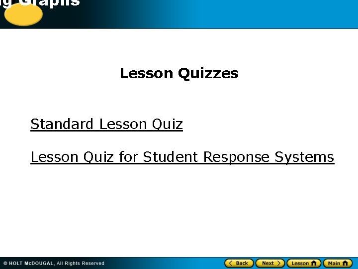 10 Graphs ng Lesson Quizzes Standard Lesson Quiz for Student Response Systems 