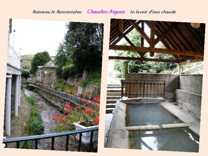 Ruisseau le Remontalou Chaudes-Aigues Le lavoir d’eau chaude 