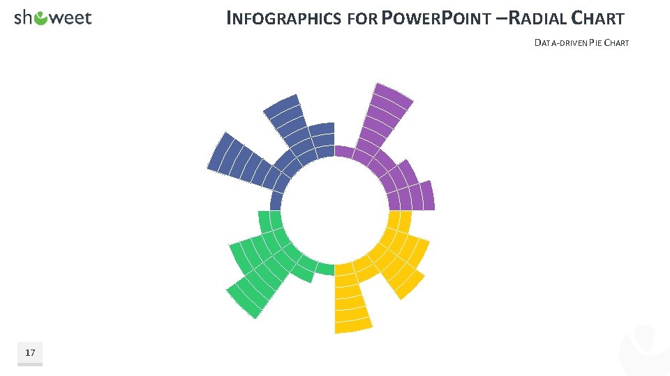 INFOGRAPHICS FOR POWERPOINT – RADIAL CHART DATA-DRIVEN PIE CHART 17 