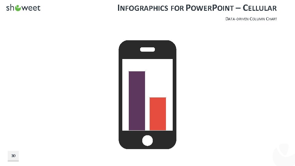 INFOGRAPHICS FOR POWERPOINT – CELLULAR DATA-DRIVEN COLUMN CHART 30 