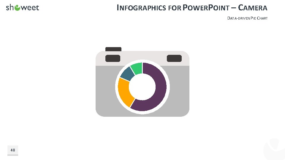 INFOGRAPHICS FOR POWERPOINT – CAMERA DATA-DRIVEN PIE CHART 48 