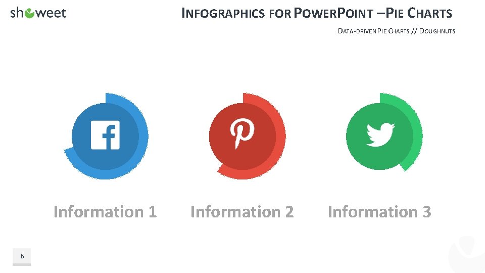 INFOGRAPHICS FOR POWERPOINT – PIE CHARTS DATA-DRIVEN PIE CHARTS // DOUGHNUTS 6 70 60