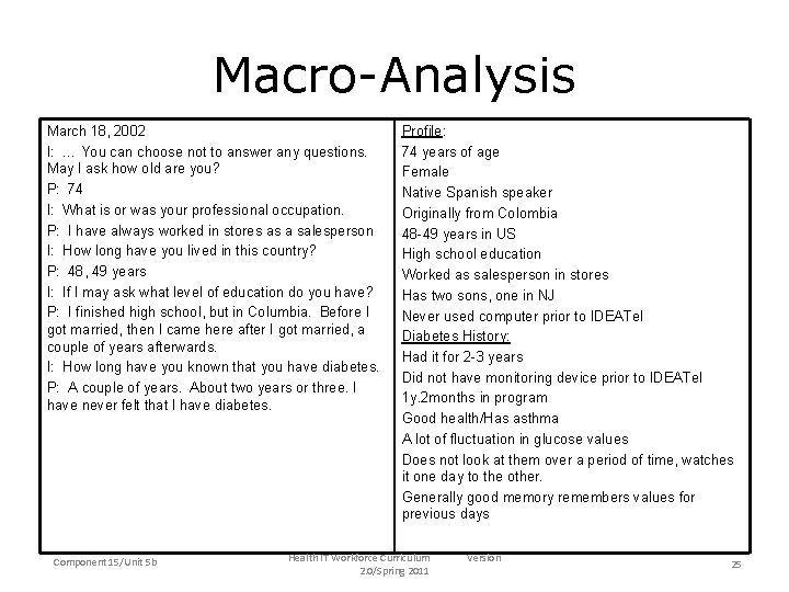 Macro-Analysis March 18, 2002 I: … You can choose not to answer any questions.
