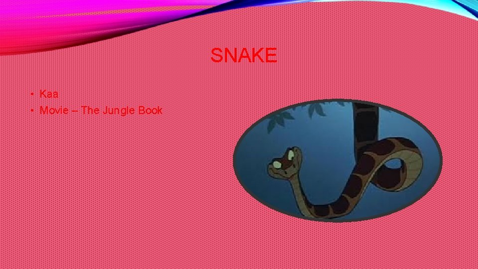 SNAKE • Kaa • Movie – The Jungle Book 