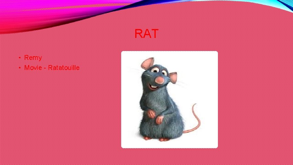RAT • Remy • Movie - Ratatouille 