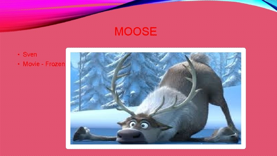 MOOSE • Sven • Movie - Frozen 