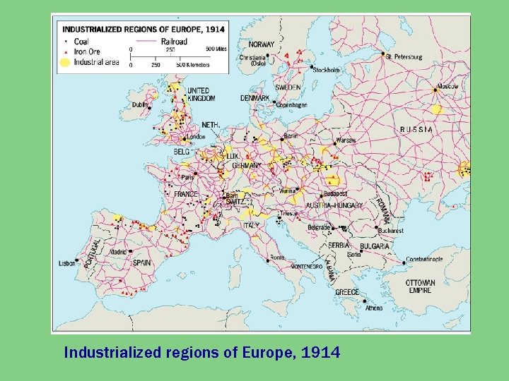 Industrialized regions of Europe, 1914 