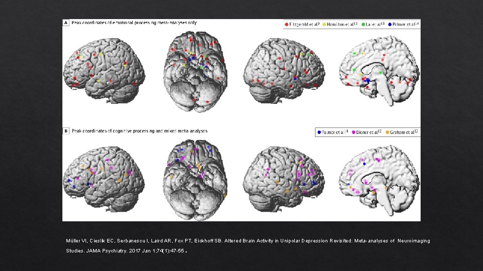 Müller VI, Cieslik EC, Serbanescu I, Laird AR, Fox PT, Eickhoff SB. Altered Brain