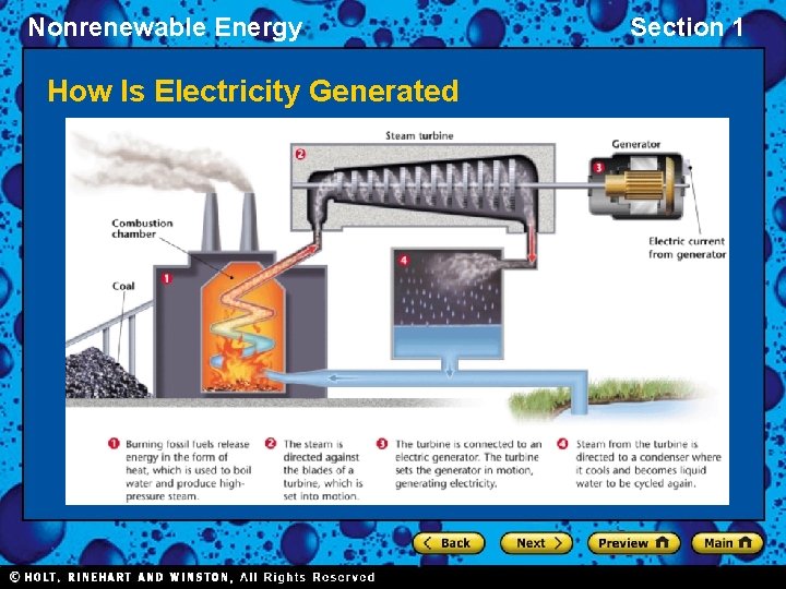 Nonrenewable Energy How Is Electricity Generated Section 1 