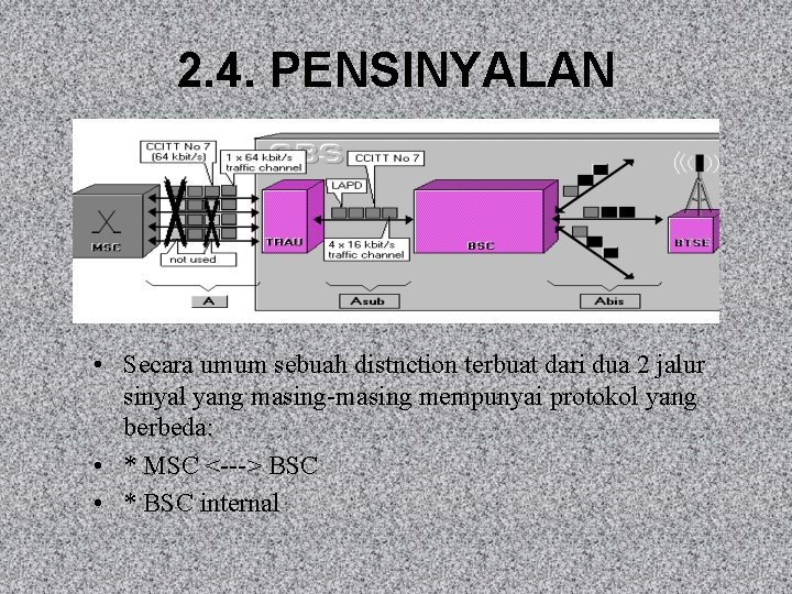 2. 4. PENSINYALAN • Secara umum sebuah distnction terbuat dari dua 2 jalur sinyal