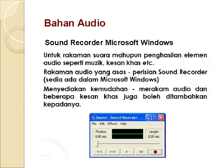 Bahan Audio Sound Recorder Microsoft Windows 