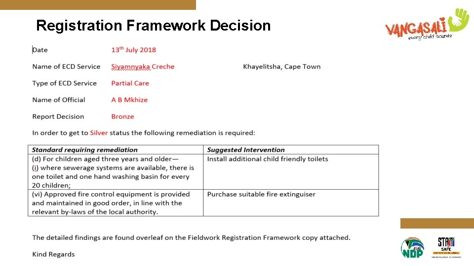Registration Framework Decision 