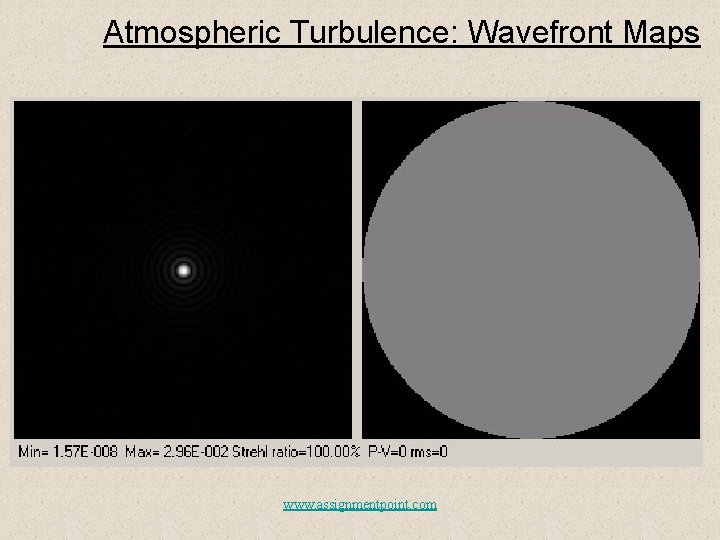 Atmospheric Turbulence: Wavefront Maps www. assignmentpoint. com 